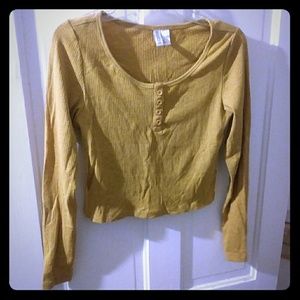 H&M long sleeve crop top L